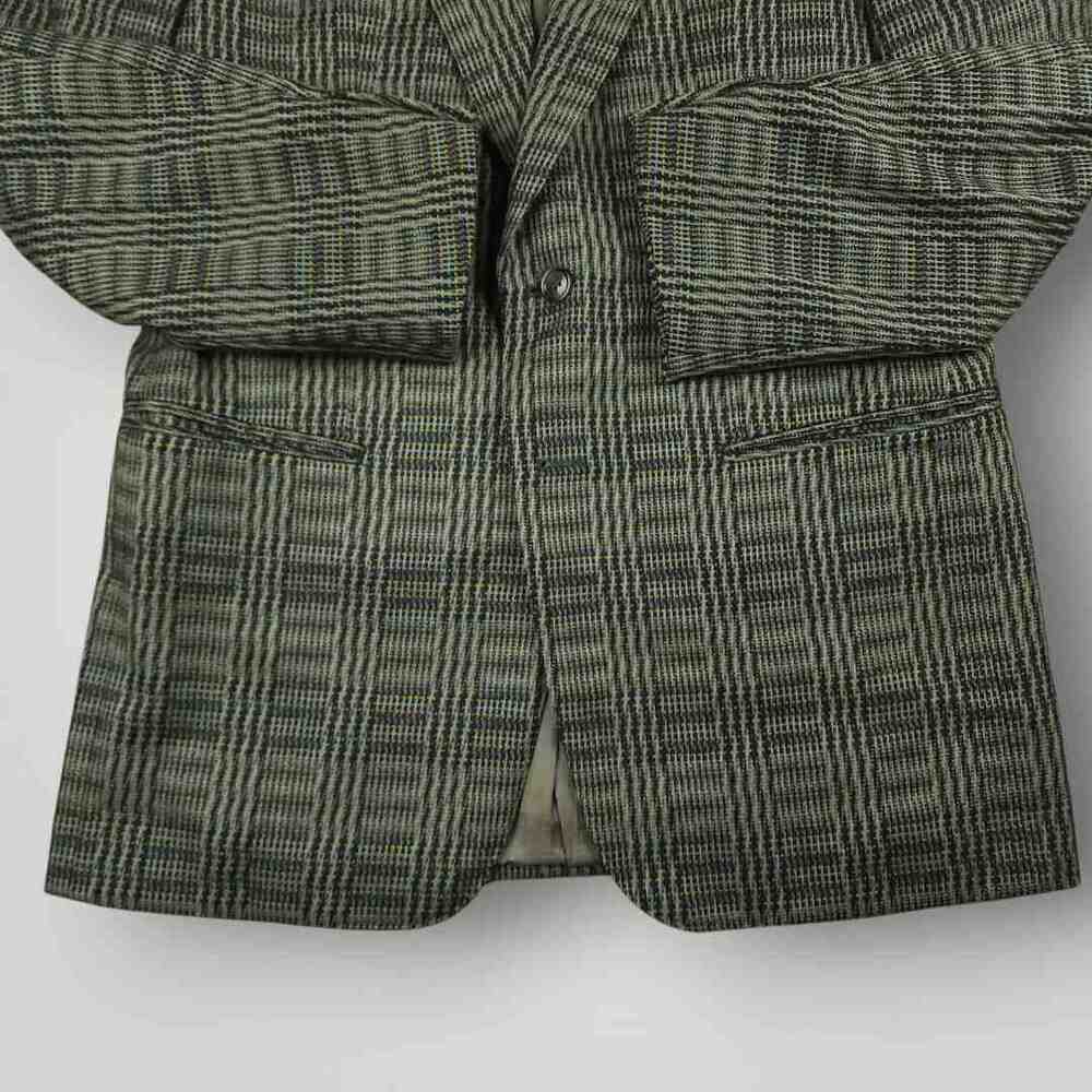 Mens Made in Italy Glen Check Plaid Blazer Sport Coat 36S Italian Wool Overcheck - Picture 9 of 11